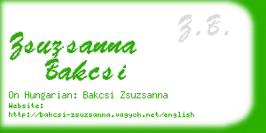 zsuzsanna bakcsi business card